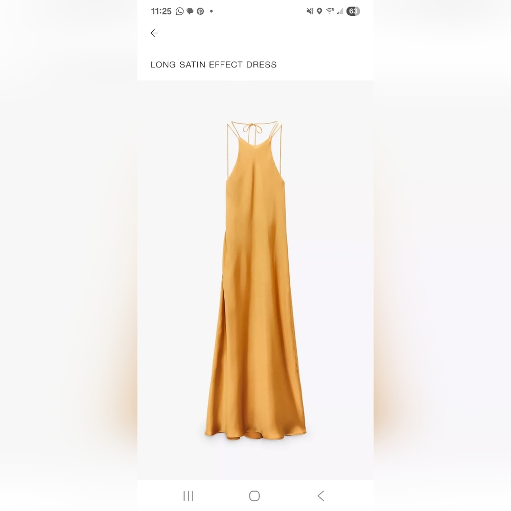 Zara Gold/ Orange Halter Maxi Sundress